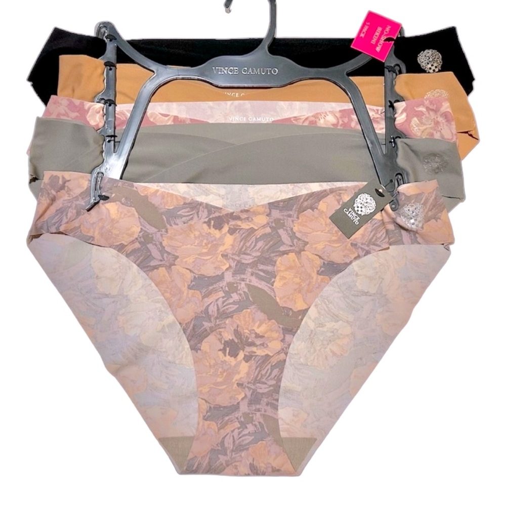 Vince Camuto No Show Bikini Panties 5 Pc Set NEW WITH TAGS